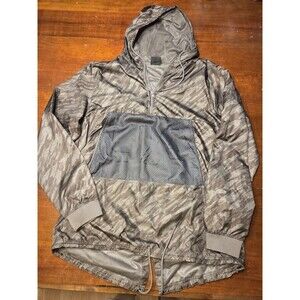 Under Armour Pullover Windbreaker Jacket Camo Black Mens Large